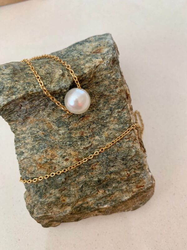 Pearl Lavaliere Choker Necklace - Image 5