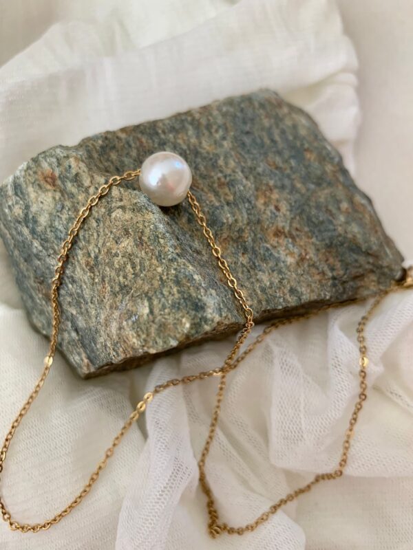 Pearl Lavaliere Choker Necklace - Image 4