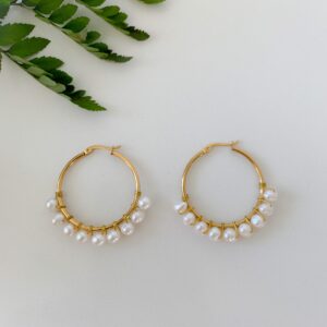 Jasmine Freshwater Pearl Earrings - Image 5