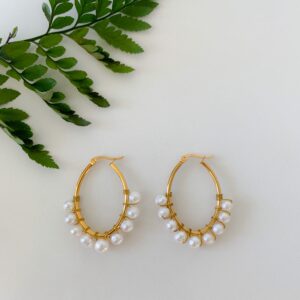 Jasmine Freshwater Pearl Earrings - Image 2