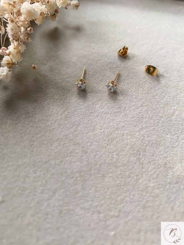 White Crystal Studs