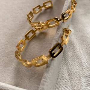 Chain Link C Earrings