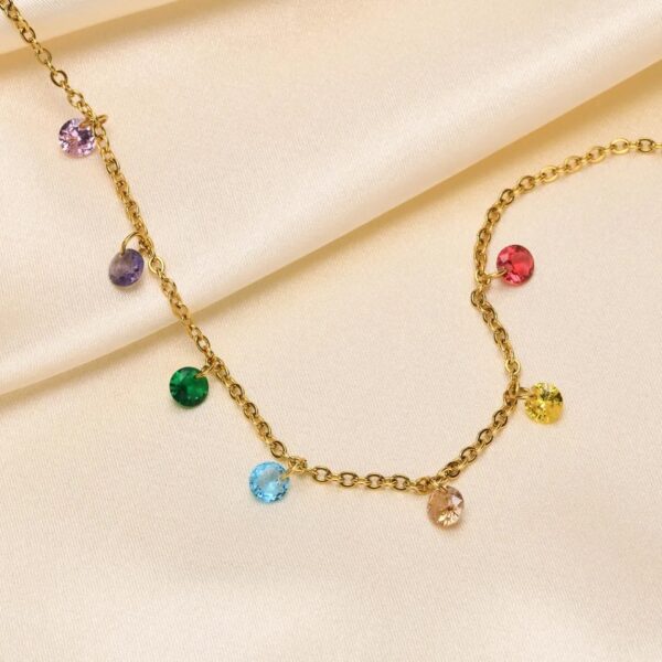 Rainbow Stainless Steel Anklet - Image 2