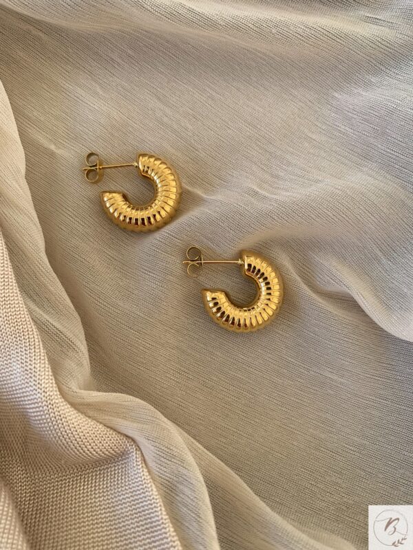 Lulu C Shaped Hoop Earrings (Small) - Image 3