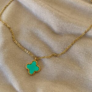 Dora Green Clover Pendant Necklace