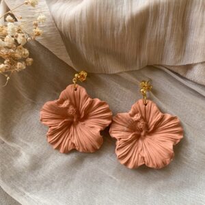 Jessie Molded Clay Earrings (Peach)