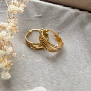 Rosette Hoop Earrings
