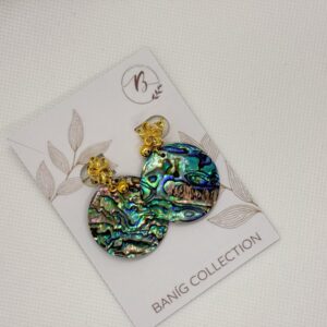 Abalone Round Shell Earrings