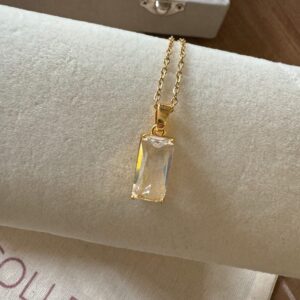 Classic White Stone Pendant