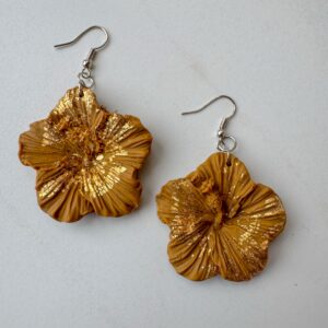 Jessie Molded Clay Earrings (Light Brown)
