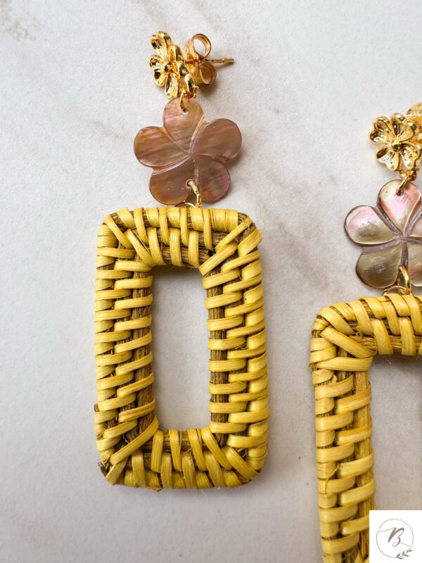 Clara Rattan Earrings - Image 2