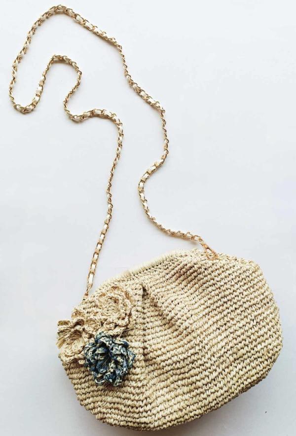 Imee Raffia Clutch Bag