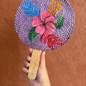 Hand Painted Purple Fan